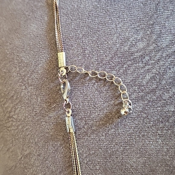 Twisted Chain Beaded Illusion Layered Station Torsade Necklace - Picture 4 of 9